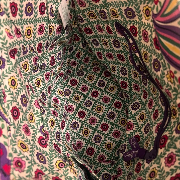 Vera Bradley Carson Floral Shoulder Bag Matching Wallet and Kiss Lock Coin Bag - Picture 11 of 15